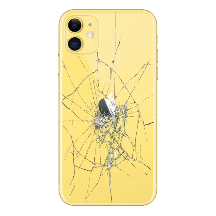 iPhone 11 RückseitenCover Reparatur nur Glas Gelb