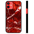 iPhone 12 mini Schutzhülle - Roter Marmor