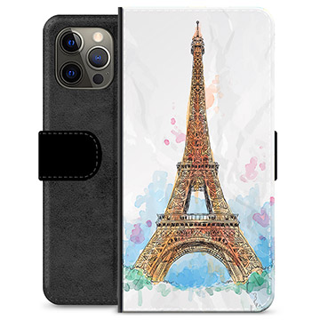 iPhone 12 Pro Max Premium Schutzhülle mit Geldbörse - Paris