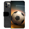 iPhone 12 Pro Max Premium Schutzhülle mit Geldbörse - Fußball
