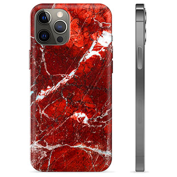 iPhone 12 Pro Max TPU Hülle - Roter Marmor