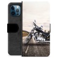 iPhone 12 Pro Premium Schutzhülle mit Geldbörse - Motorrad