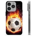 iPhone 14 Pro TPU Hülle - Fußball Flamme