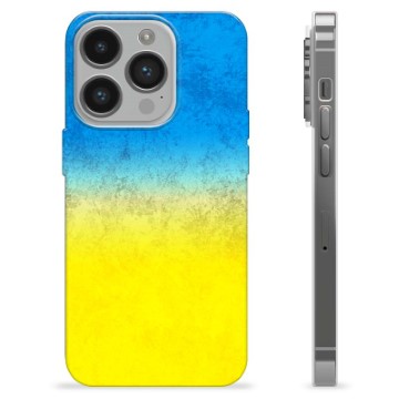 iPhone 14 Pro TPU Hülle Ukrainische Flagge - Zweifarbig