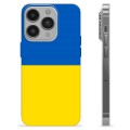 iPhone 14 Pro TPU Hülle Ukrainische Flagge - Gelb und Lichtblau