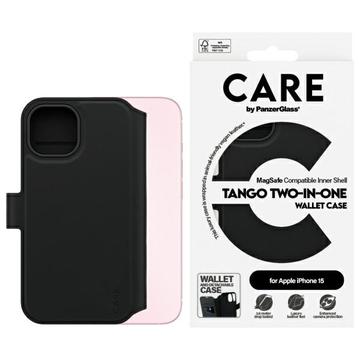 iPhone 15 PanzerGlass Care Tango 2-in-1 Wallet Hülle - MagSafe-kompatibel - Schwarz