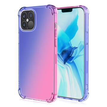 iPhone 15 Plus Gradient Stoßfeste TPU Hülle - Blau / Pink