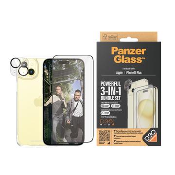 iPhone 15 Plus PanzerGlass 3-in-1 Schutzset - Durchsichtig