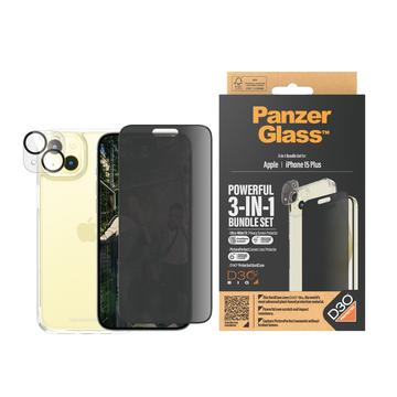 iPhone 15 Plus PanzerGlass Privacy 3-in-1-Paket