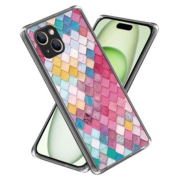 iPhone 15 Plus Stylish Ultra-Slim TPU Hülle - Regenbogenraute