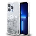 iPhone 15 Pro DKNY Liquid Glitter Arch Logo Case - Transparent