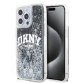 iPhone 15 Pro Max DKNY Liquid Glitter Arch Logo Case  - Schwarz