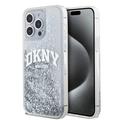 iPhone 15 Pro Max DKNY Liquid Glitter Arch Logo Case - Transparent