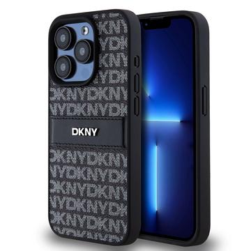 iPhone 15 Pro Max DKNY Repeat Pattern Tonal Stripe Cover - Schwarz