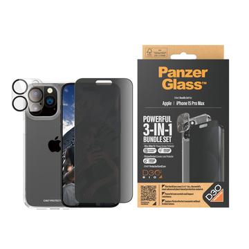 iPhone 15 Pro Max PanzerGlass Privacy 3-in-1-Paket