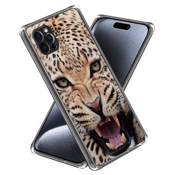 iPhone 15 Pro Max Stylish Ultra-Slim TPU Hülle - Leopard