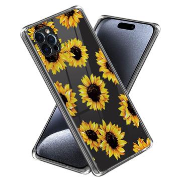 iPhone 15 Pro Max Stylish Ultra-Slim TPU Hülle - Sonnenblumen