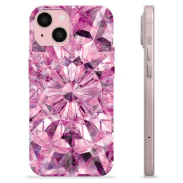 iPhone 15 TPU Hülle - Rosa Kristall