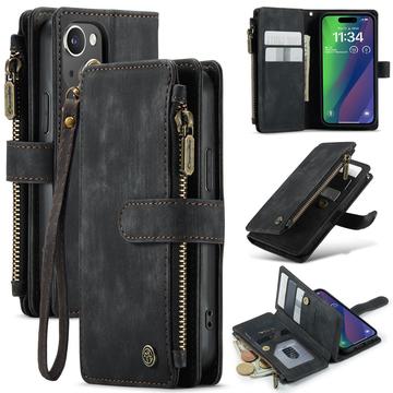 iPhone 16 Caseme C30 Multifunktions Wallet Hülle - Schwarz