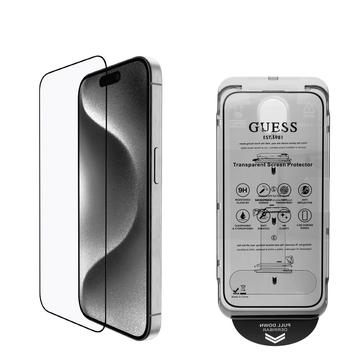 iPhone 16 Guess 2.5D Panzerglas - 9H - Schwarzer Rand