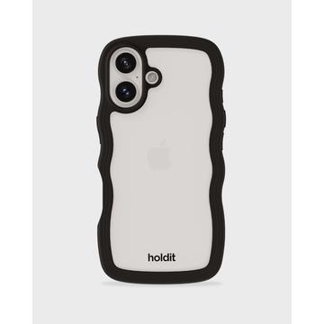 iPhone 16 Holdit Wavy Hülle - Schwarz / Durchsichtig