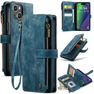 iPhone 16 Plus Caseme C30 Multifunktions Wallet Hülle - Blau