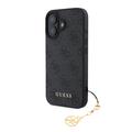 iPhone 16 Plus Guess 4G Charms Collection Hybrid Hülle - Grau