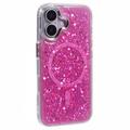 iPhone 16 Plus MagSafe-Glitzerndes Pailletten-Epoxidhülle - Hot Pink