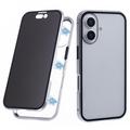 iPhone 16 Plus Magnetisches Cover mit Panzerglas - Privat - Silber