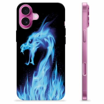 iPhone 16 Plus TPU Hülle - Blauer Feuerdrache