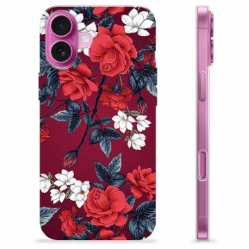 iPhone 16 Plus TPU Hülle - Vintage Blumen