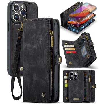 iPhone 16 Pro Caseme 008 2-in-1 Multifunktions Wallet Hülle - Schwarz