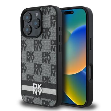 iPhone 16 Pro DKNY Kariertes Muster und Streifen Hülle