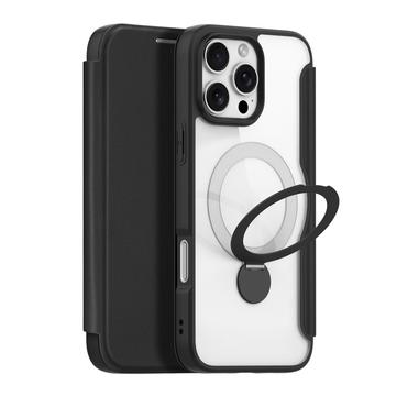 iPhone 16 Pro Dux Ducis Skin X Pro Magnetisch Flip Hülle - Schwarz