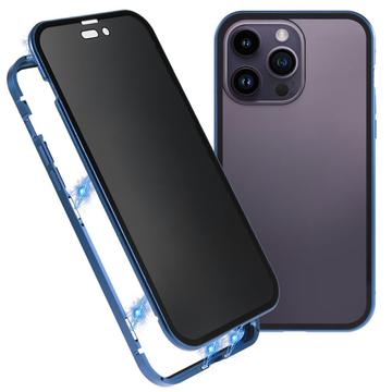 iPhone 16 Pro Magnetisches Cover mit Panzerglas - Privat - Dunkel Blau