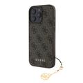 iPhone 16 Pro Max Guess 4G Charms Collection Hybrid Hülle - Braun