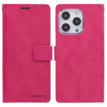 iPhone 16 Pro Mercury Goospery Blue Moon Wallet Hülle - Hot Pink