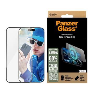 iPhone 16 Pro PanzerGlass Gaming Ultra-Wide Fit EasyAligner Panzerglas - 9H - Schwarzer Rand