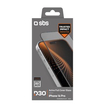 iPhone 16 Pro SBS D3O Active Full Cover Panzerglas mit Rahmen