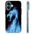 iPhone 16 TPU Hülle - Blauer Feuerdrache