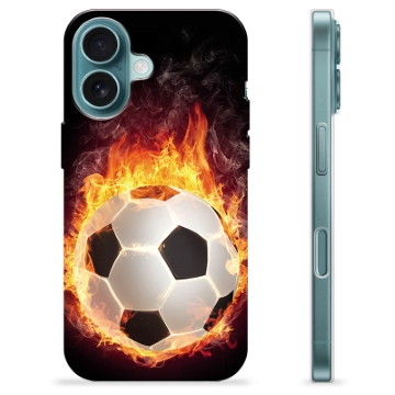 iPhone 16 TPU Hülle - Fußball Flamme