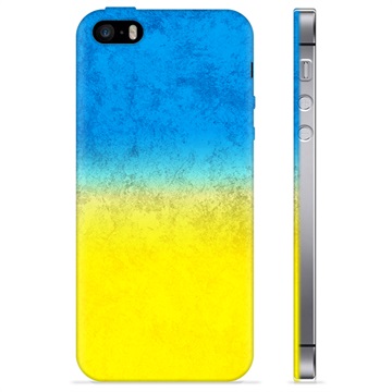 iPhone 5/5S/SE TPU Hülle Ukrainische Flagge - Zweifarbig