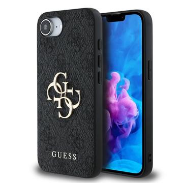 iPhone 16e Guess 4G Big Metal Logo Hybrid Hülle - Grau