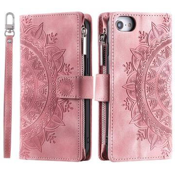 iPhone 16e Mandala Serie Wallet Hülle - Roségold