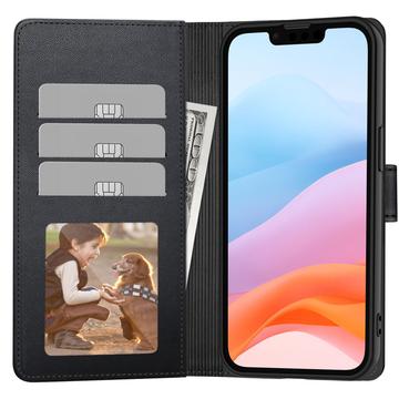 iPhone 16e Tech-Protect Wallet Hülle W. Magnet & Stand - Schwarz