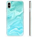 iPhone XS Max TPU Hülle - Blauer Marmor