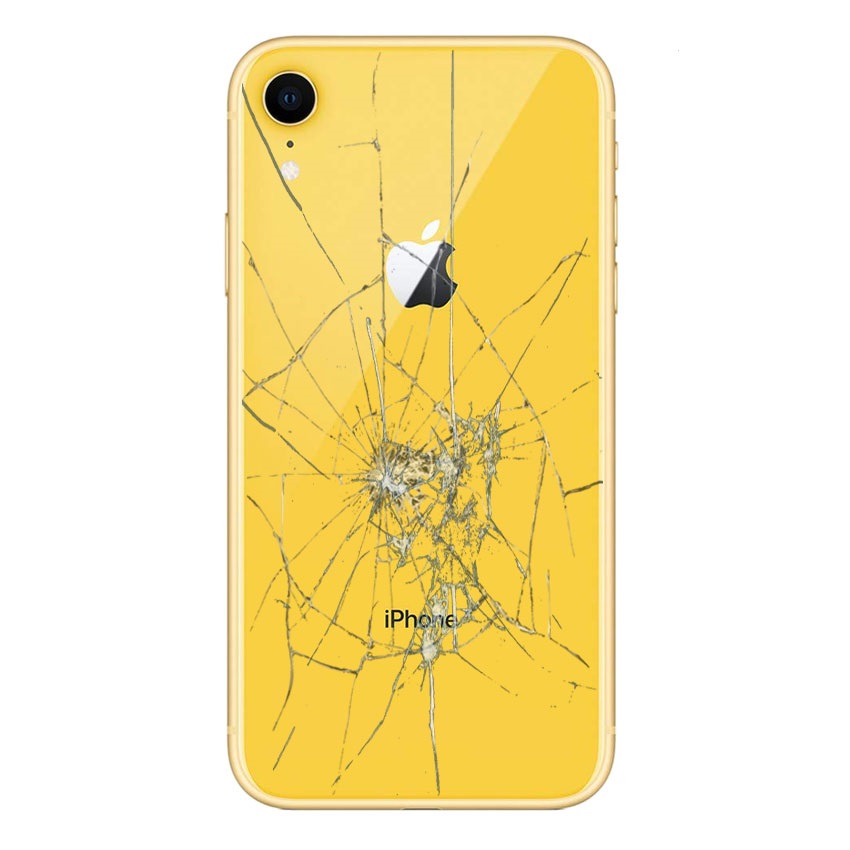 iPhone XR RückseitenCover Reparatur nur Glas Gelb