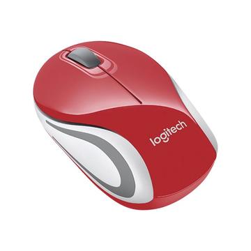 Logitech M187 Ultra Tragbare Kabellose Maus - Rot / Weiß