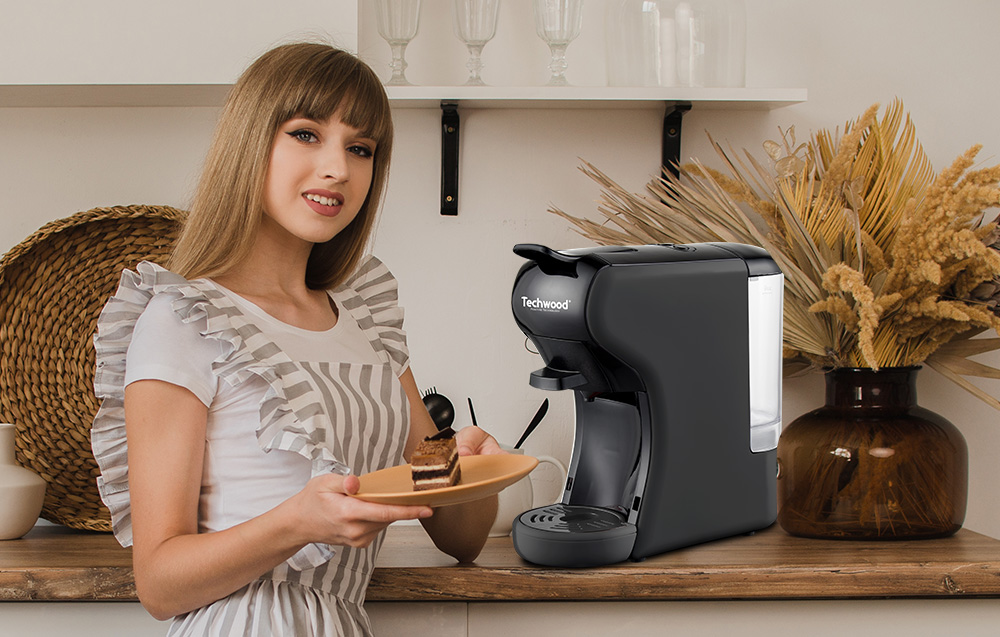 Techwood TCA-196N Kapsel-Kaffeemaschine - schwarz